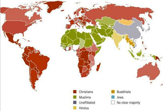 Mapa rasprostranjenosti spolnih bolesti na kojoj se može uočiti da je broj oboljelih najmanji u muslimanskim zemljama (društvima).