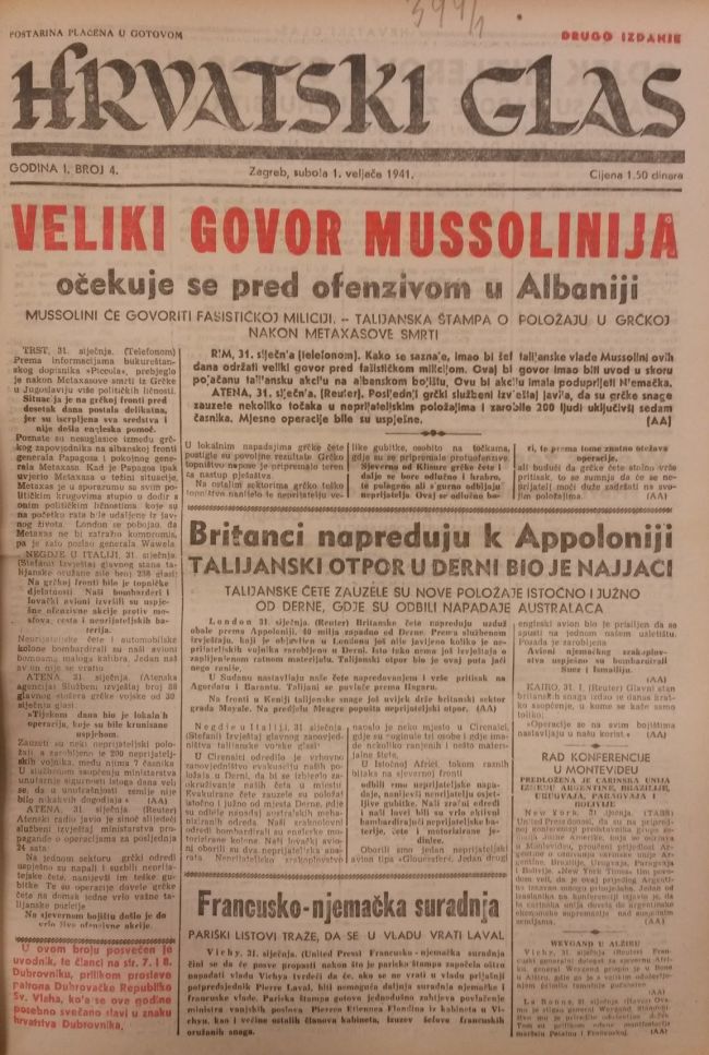 "Veliki govori" nisu dolazili samo od Pavelića i Hitlera, makar do jeseni 1943.; Činjenica da su ovakvi članci objavljivani i prije uspostave NDH svjedoči o nedvosmislenoj nacifašističkoj orijentaciji kaptolskog dnevnika 